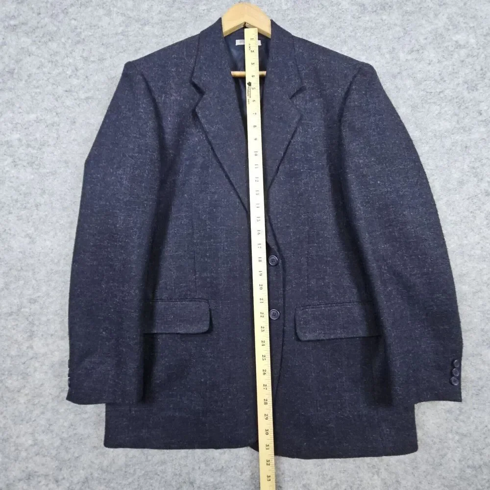 Gino Cappeli Designer Collection Men's Blazer‎ Size R42 Navy Blue Scratchy Wool